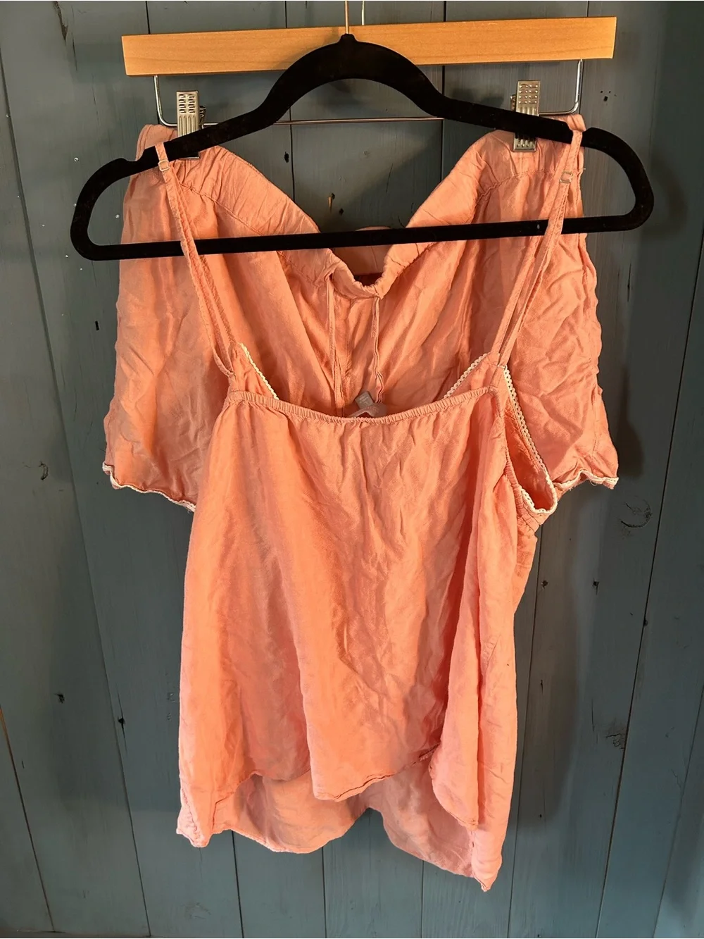 Banana Republic Soft Peach Pink Cami & Shorts Summer Sleep Set | Size Large